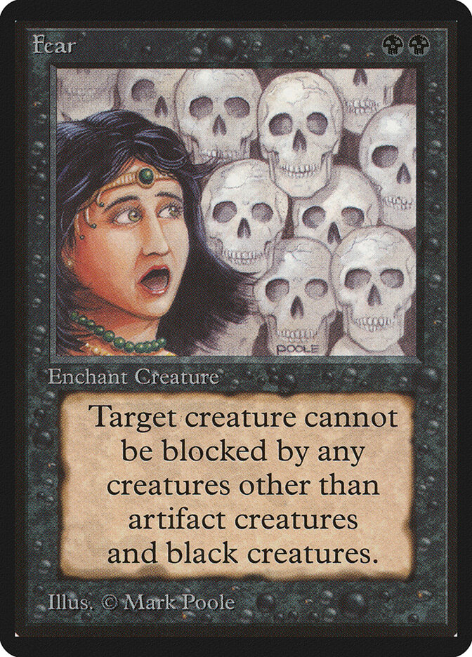 Fear card front