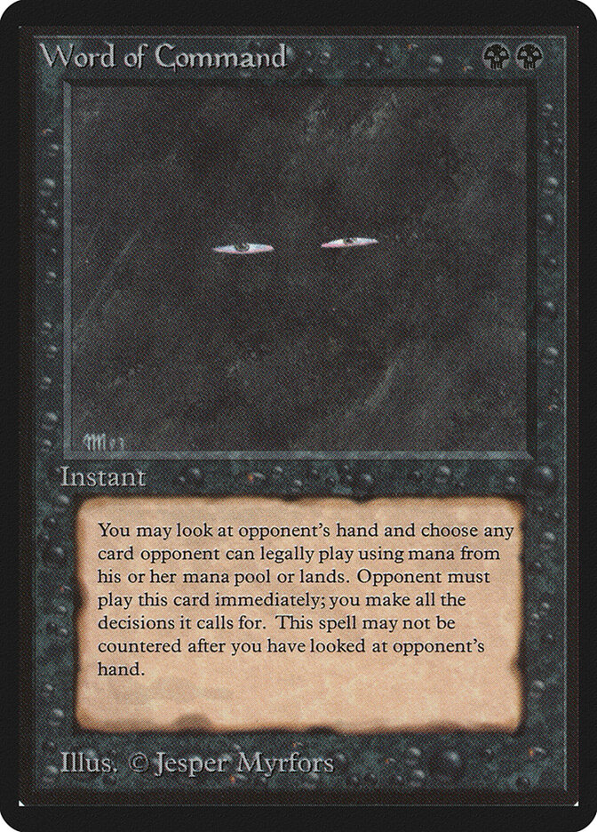 Word of Command card front