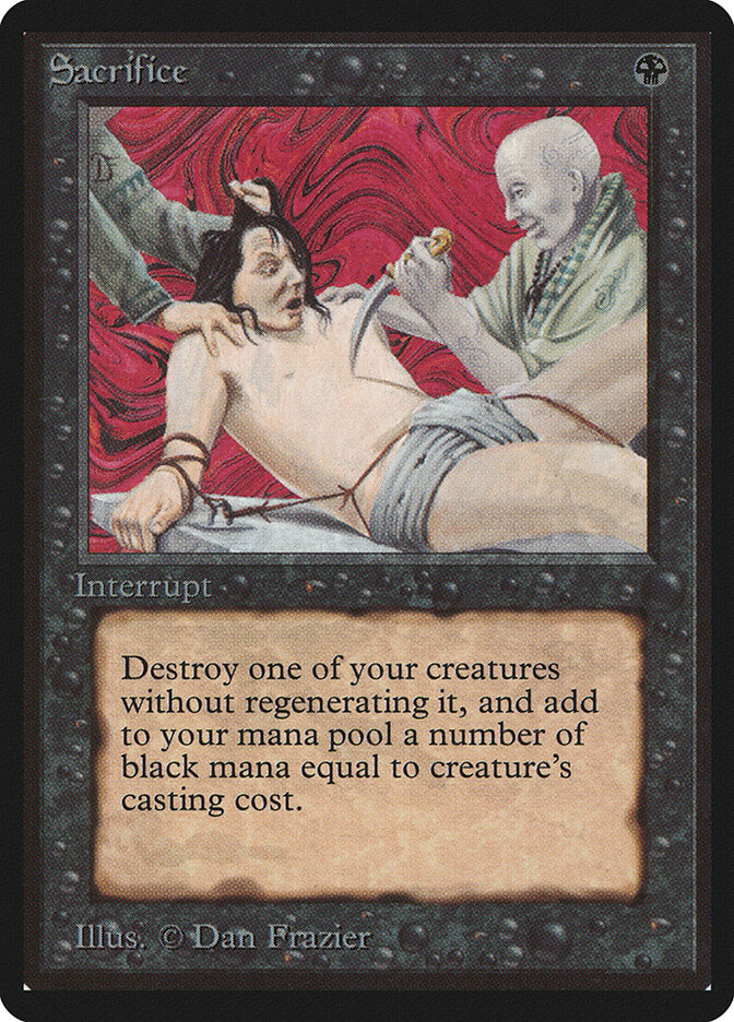 Sacrifice card front