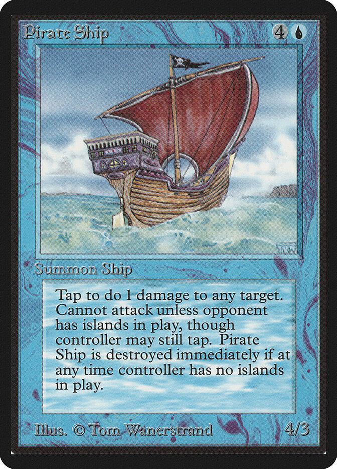 Pirate Ship card front