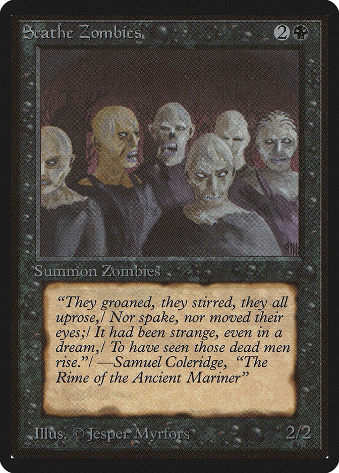 Scathe Zombies card front