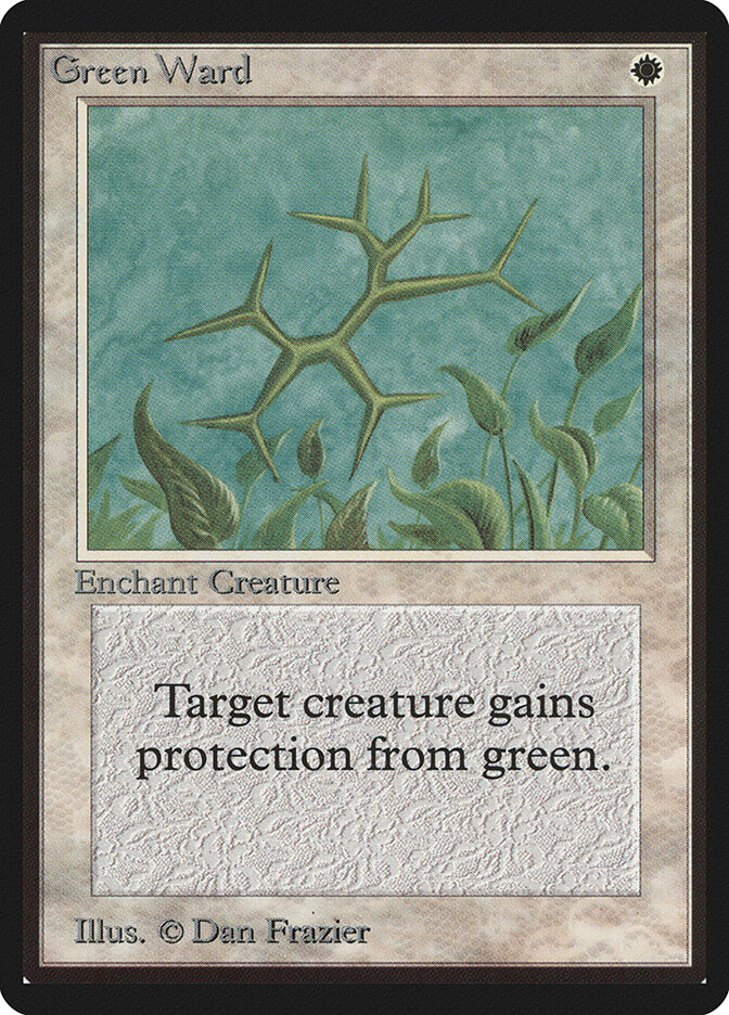 Green Ward card front