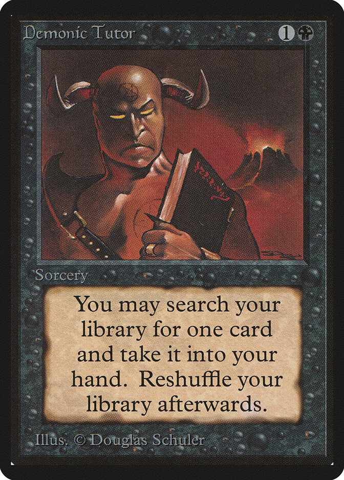Demonic Tutor card front