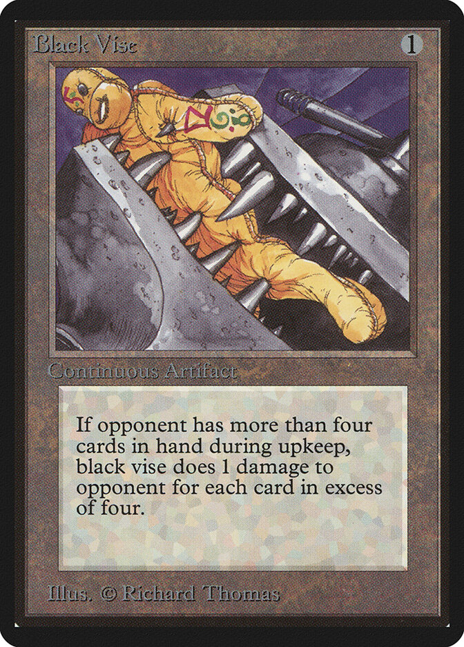 Black Vise card front