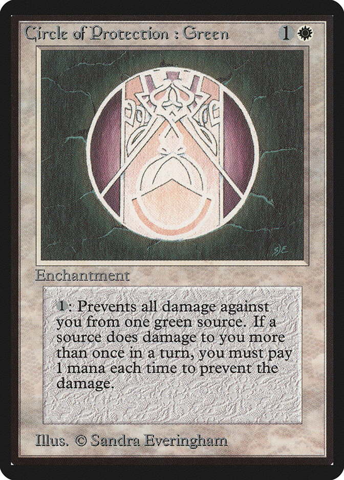 Circle of Protection: Green card front