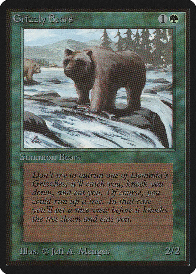 Grizzly Bears card front