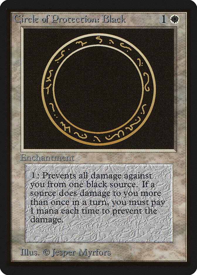 Circle of Protection: Black card front