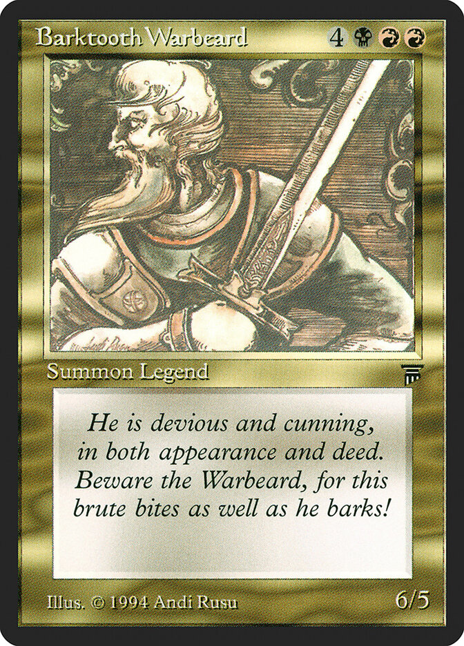 Barktooth Warbeard card front