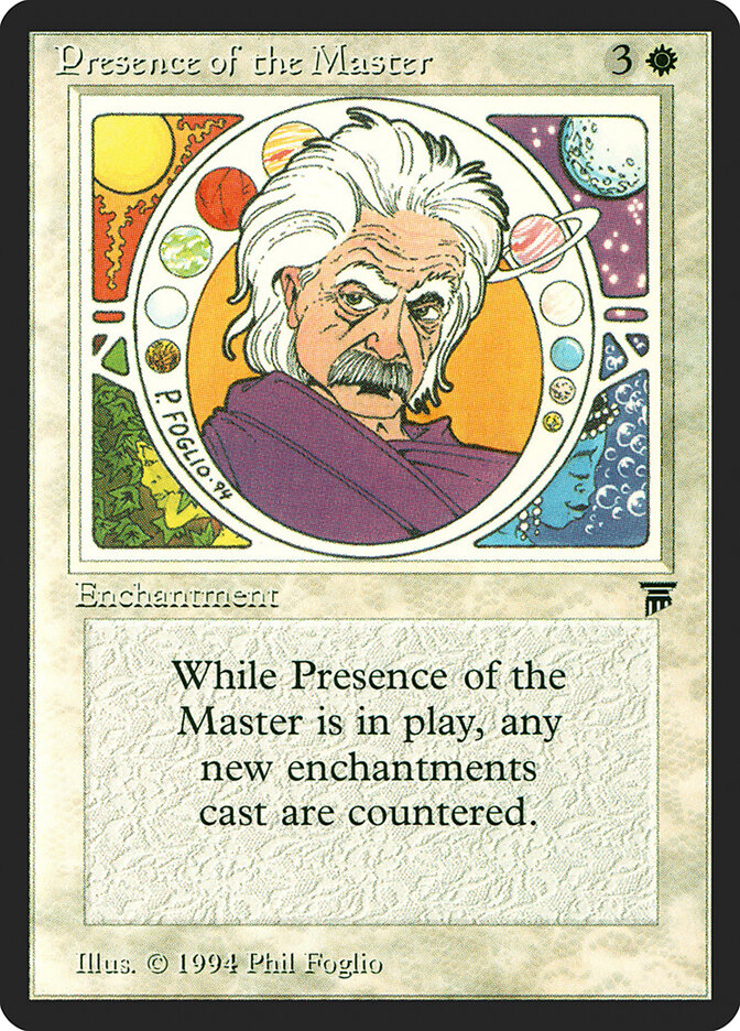 Presence of the Master card front