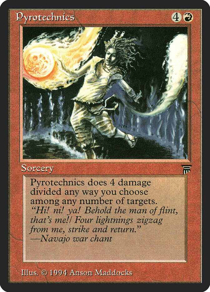 Pyrotechnics card front