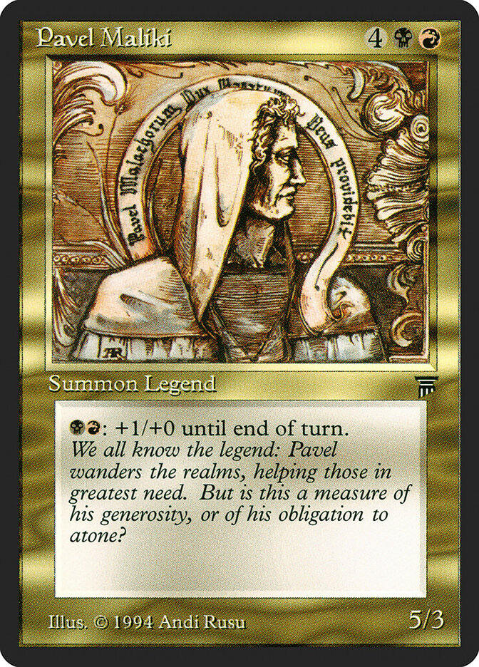 Pavel Maliki card front