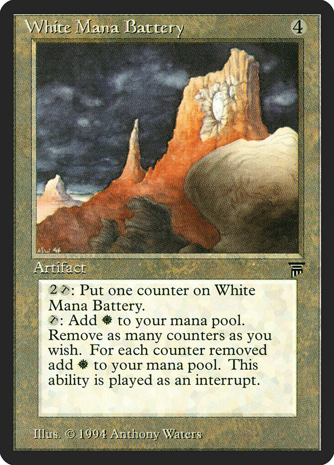 White Mana Battery card front