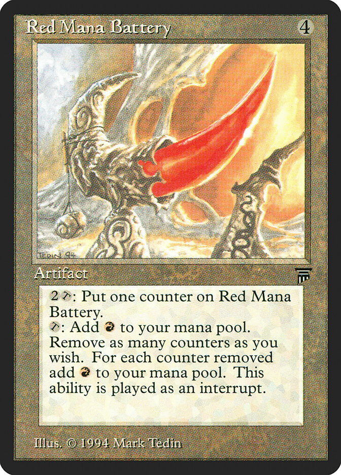 Red Mana Battery card front