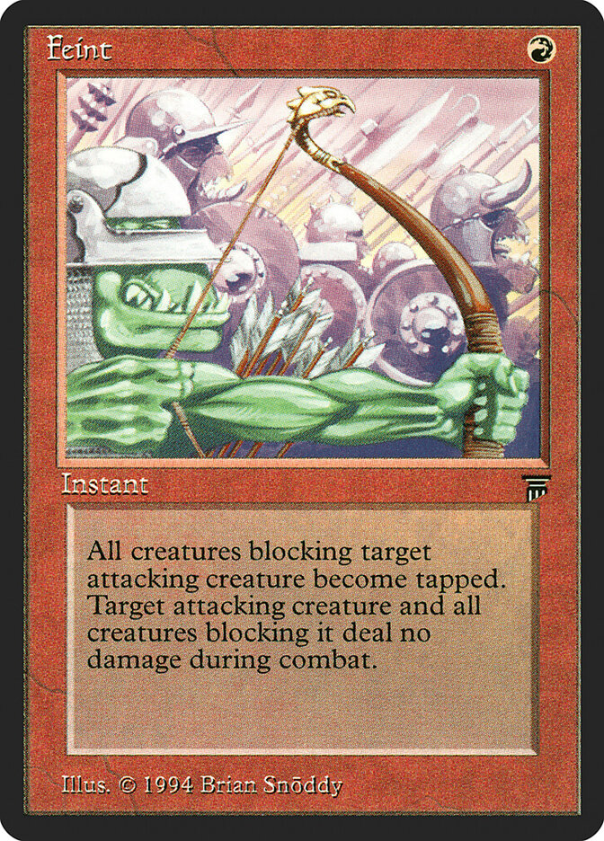 Feint card front