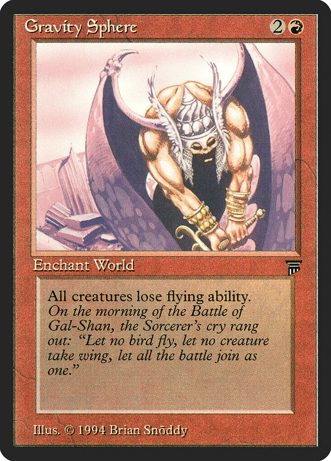 Gravity Sphere card front