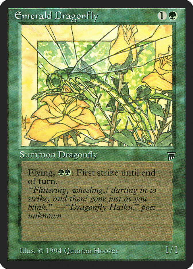 Emerald Dragonfly card front
