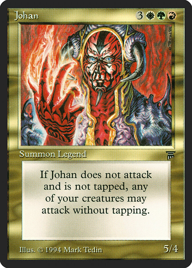 Johan card front