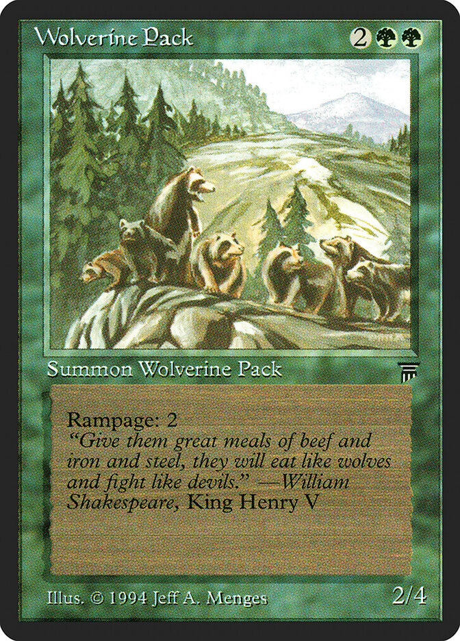 Wolverine Pack card front