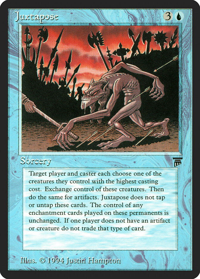 Juxtapose card front