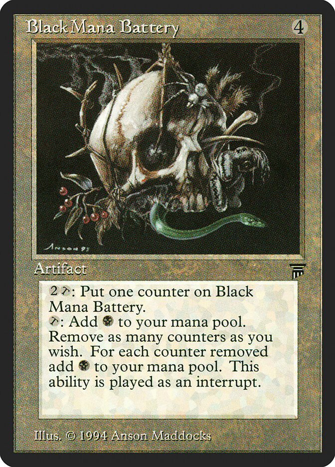Black Mana Battery card front