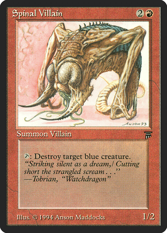 Spinal Villain card front