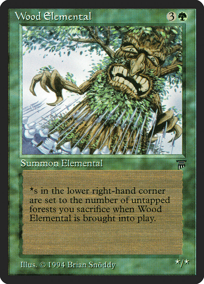 Wood Elemental card front