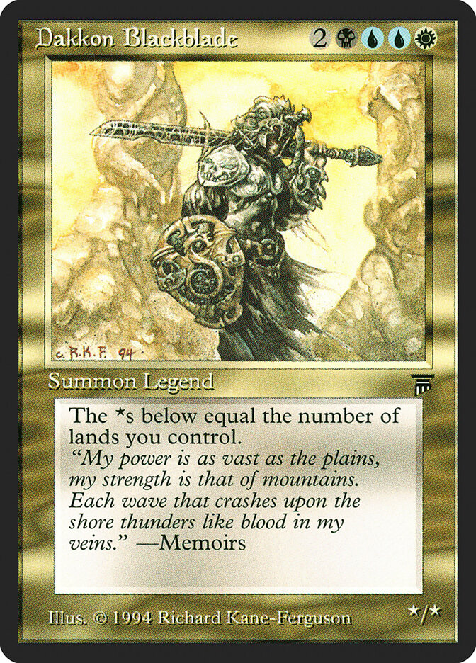 Dakkon Blackblade card front