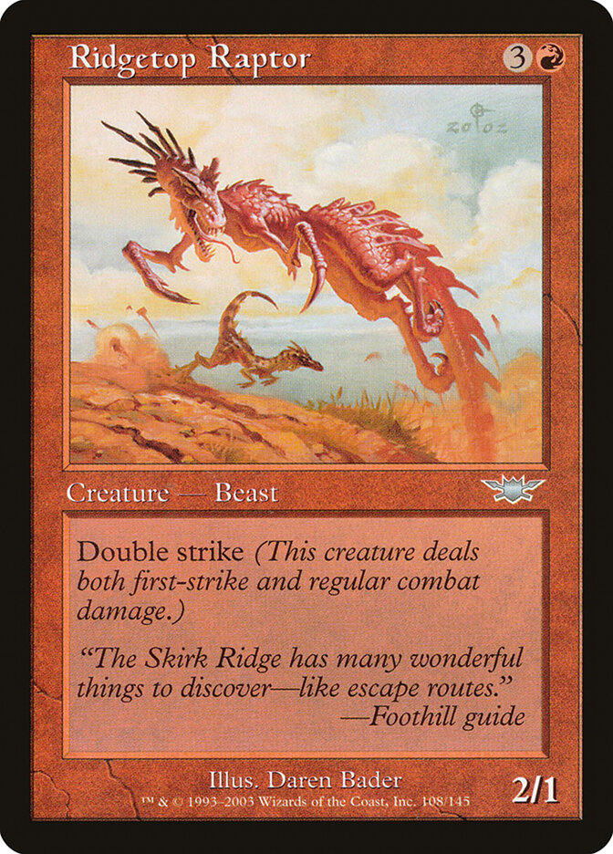 Ridgetop Raptor card front