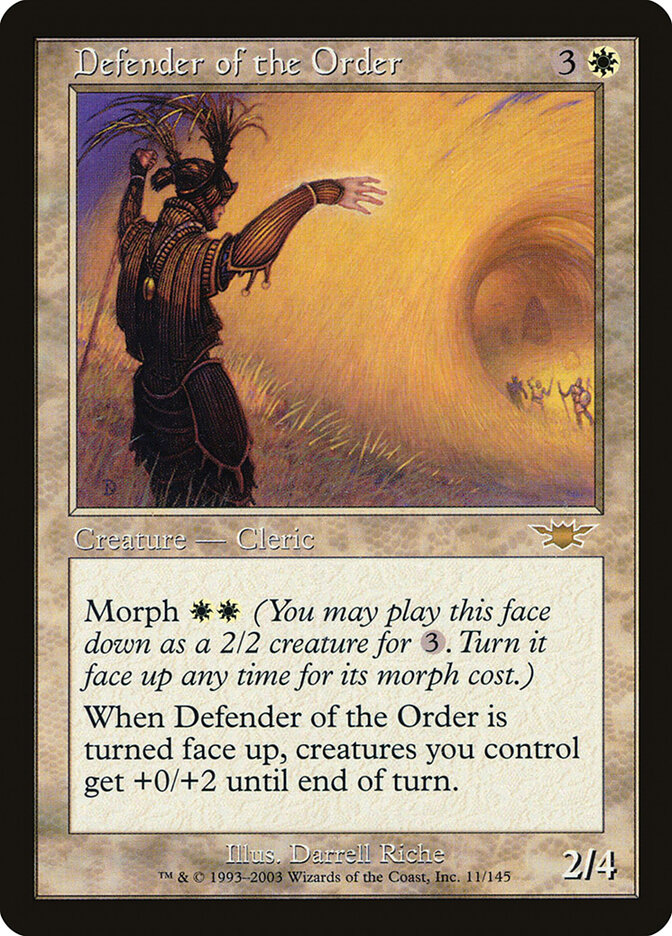 Defender of the Order card front