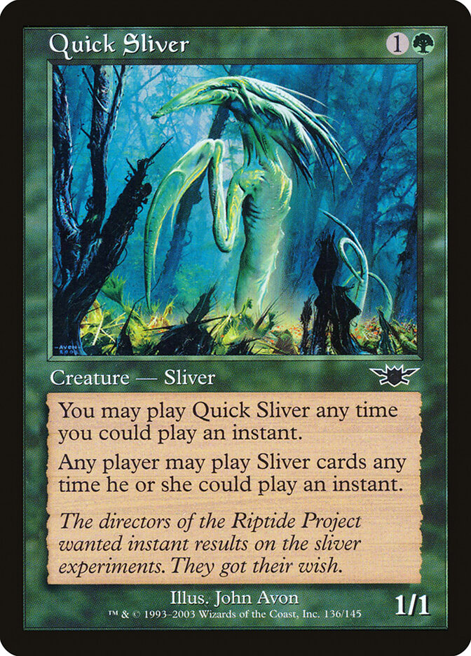 Quick Sliver card front
