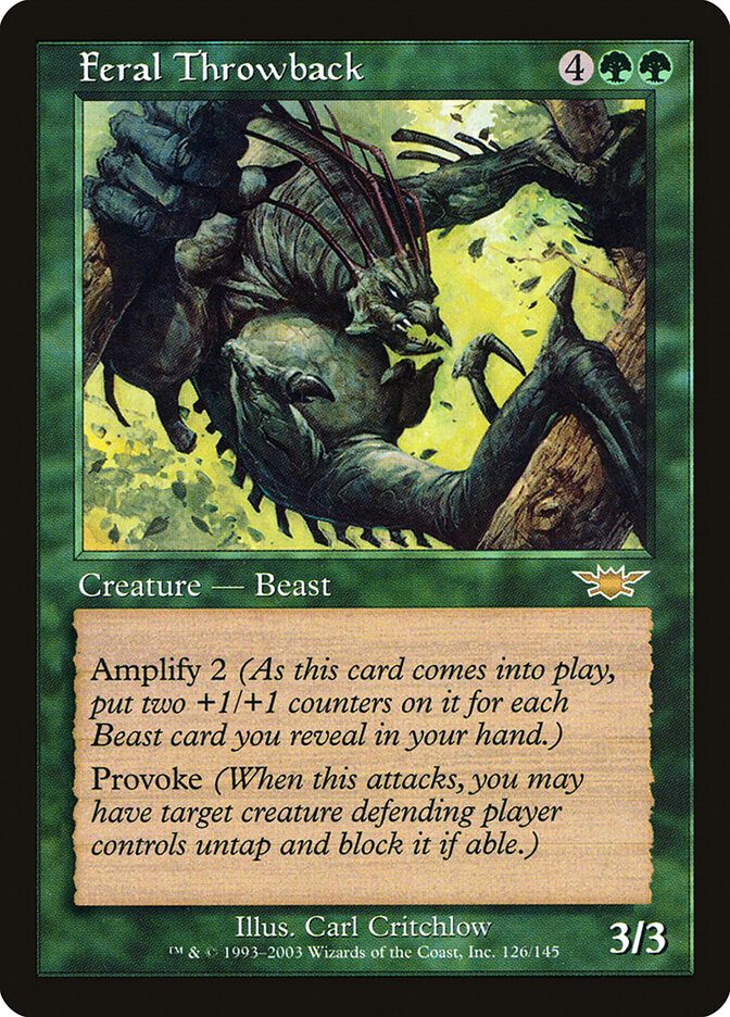 Feral Throwback card front