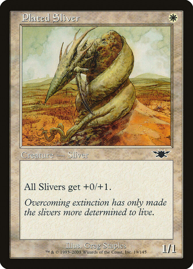 Plated Sliver card front