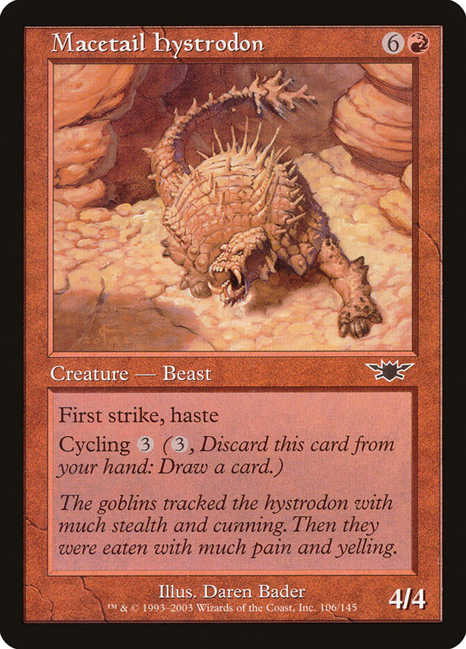 Macetail Hystrodon card front