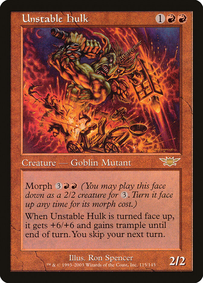 Unstable Hulk card front