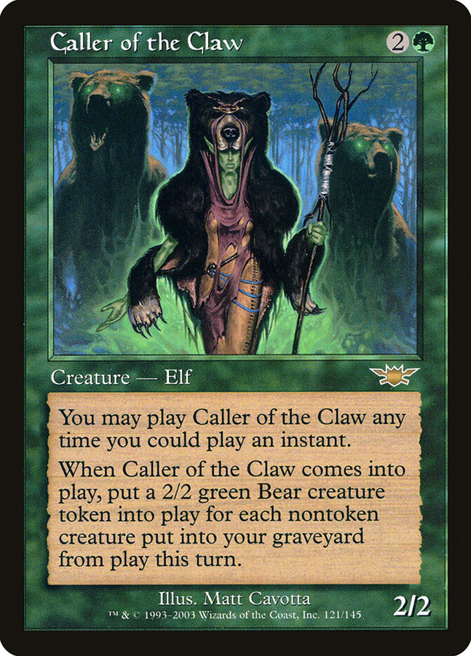 Caller of the Claw card front