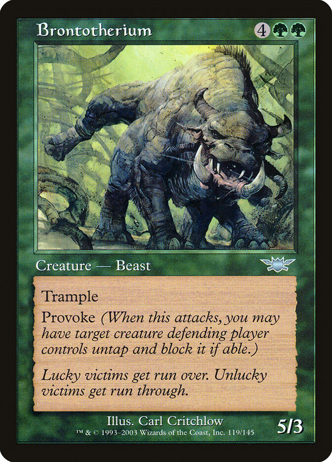Brontotherium card front