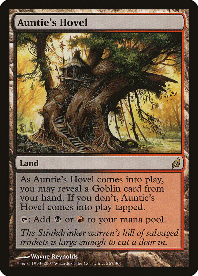 Auntie's Hovel card front