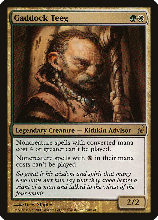 Gaddock Teeg card front