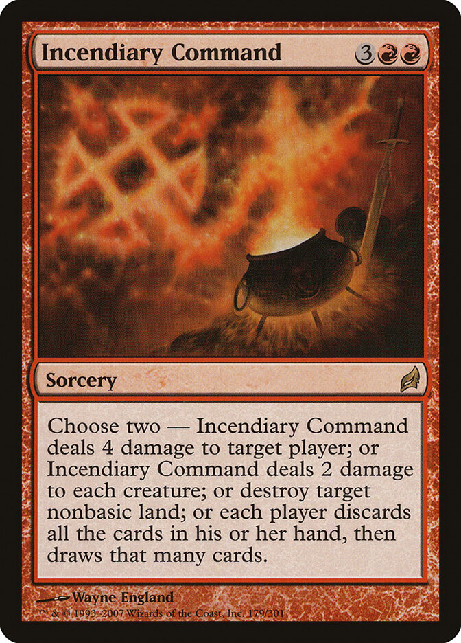 Incendiary Command card front