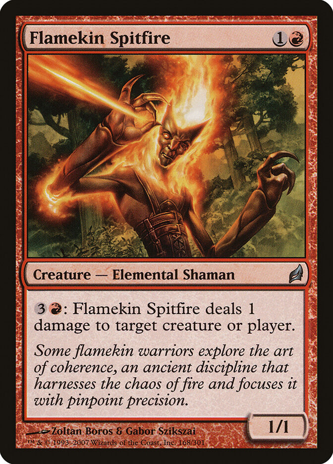 Flamekin Spitfire card front