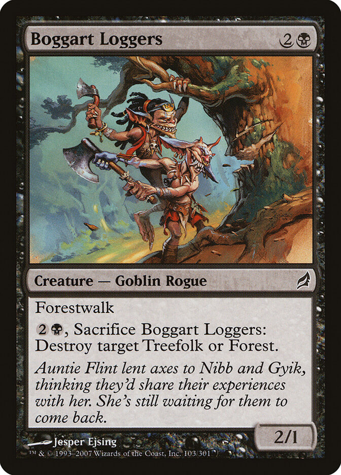 Boggart Loggers card front