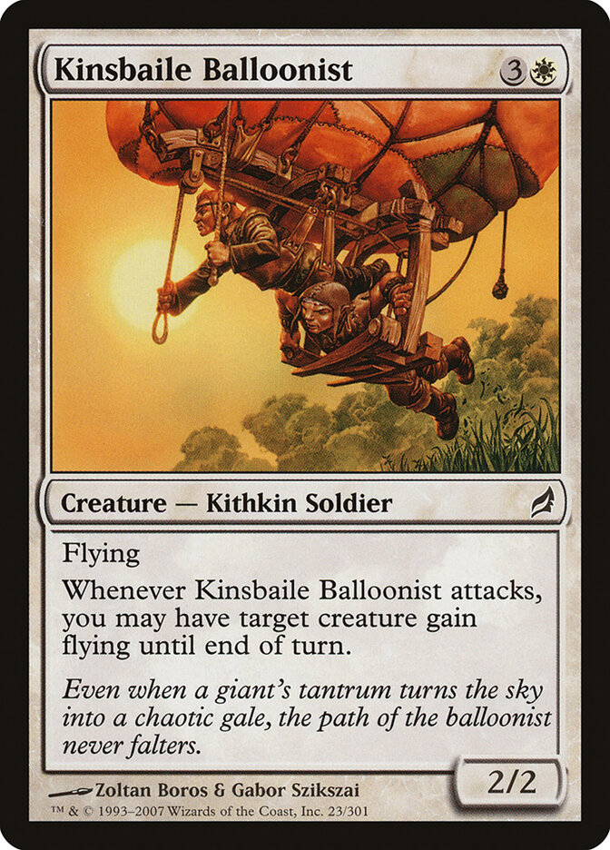 Kinsbaile Balloonist card front