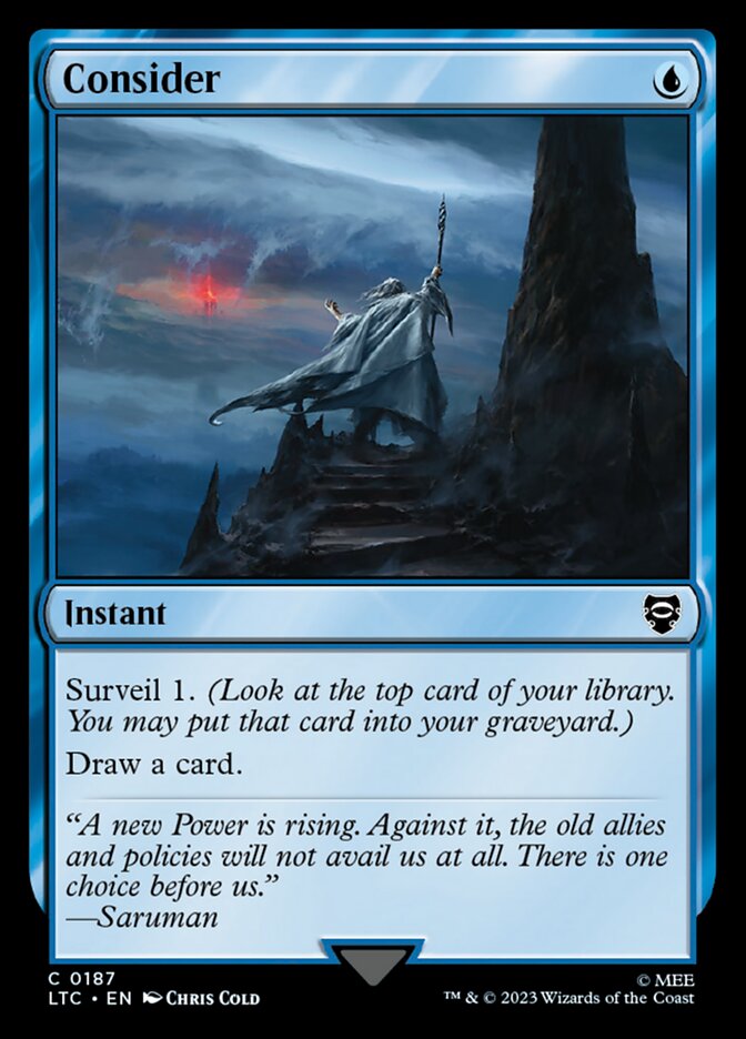 Consider card front