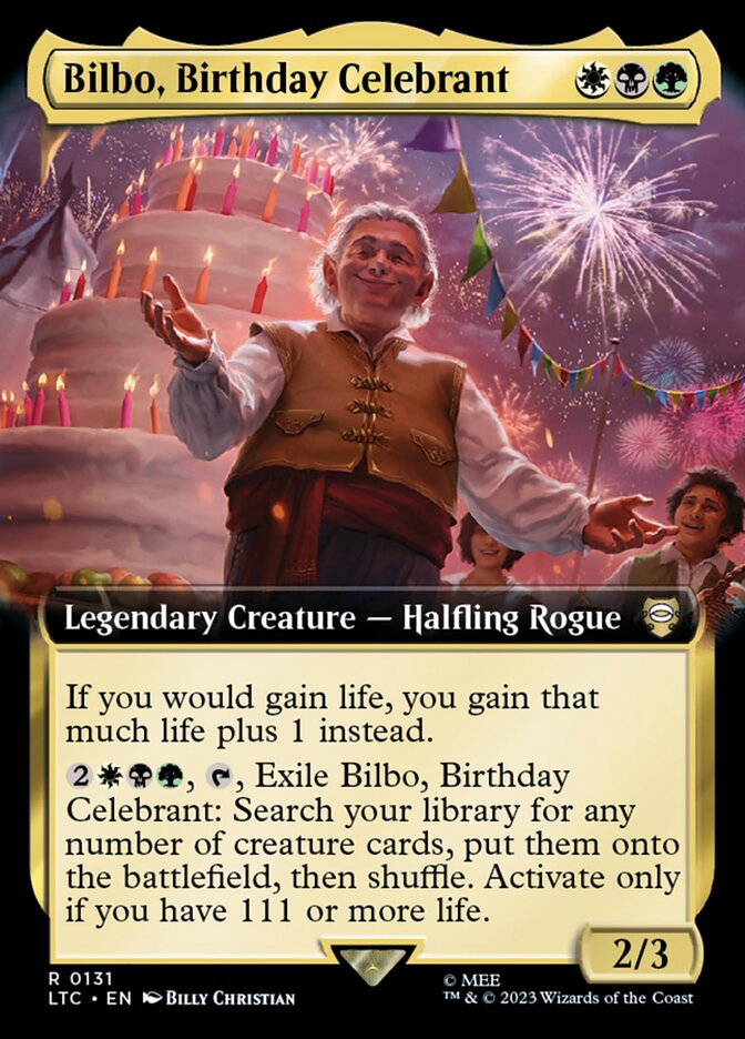 Bilbo, Birthday Celebrant card front