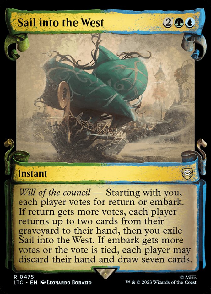 Sail into the West card front