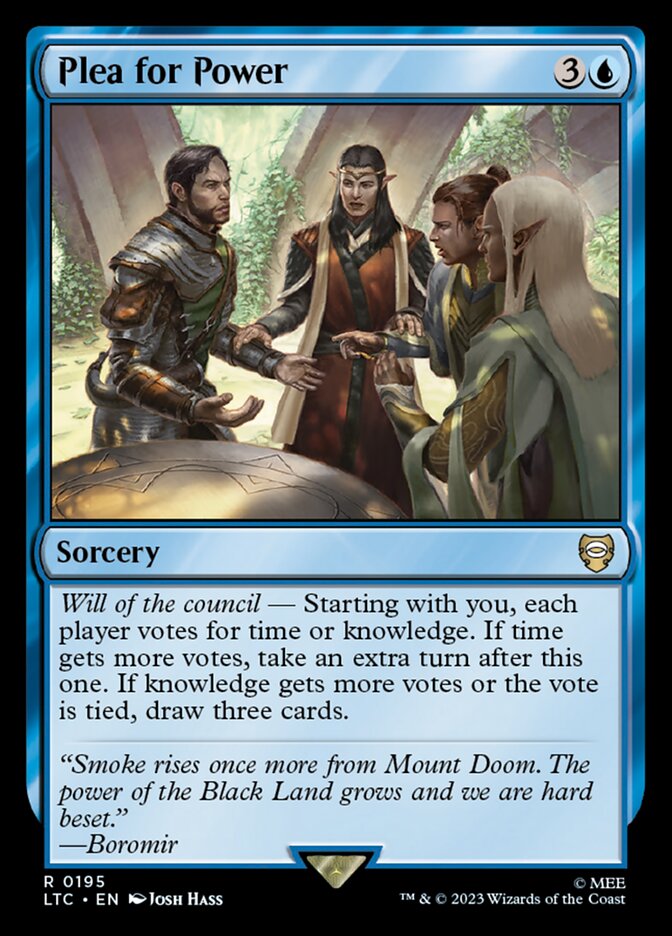 Plea for Power card front