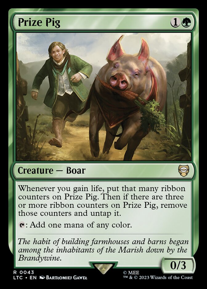 Prize Pig card front