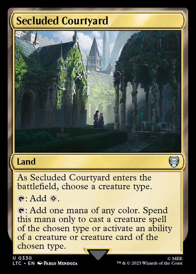 Secluded Courtyard card front