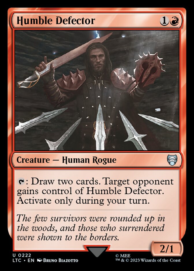 Humble Defector card front