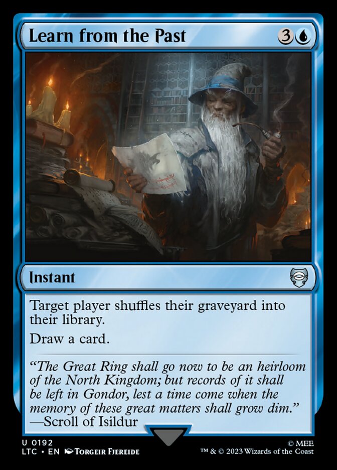 Learn from the Past card front